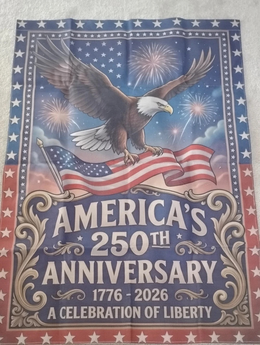 America's 250th Anniversary Patriotic Decor Blue & Red